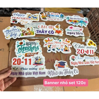 Combo 5C Banner Tag Giấy 8/3, 20/11, 20/10 & Sinh Nhật - Giá 9.000đ 2