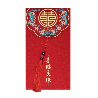 Combo 6 Bao Lì Xì Đỏ Phúc Lộc Tài Bố Khủng Long Tua Rua Cưới Hỏi và Tết Giá 20.085 VND