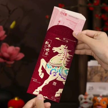 Combo 6 Bao Lì Xì Ngựa Vàng Hoạ Tiết 3D Chữ Nổi - Sang Trọng, Uy Quyền, Phú Quý - Tết Bính Ngọ 2.026 - Giá chỉ 23.999đ