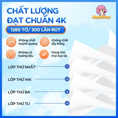Combo 6 Bịch Giấy Rút Treo Tường Xanh Việt Hannah Seyo 1.200/1.280 tờ 4 lớp Dày Mịn 129k