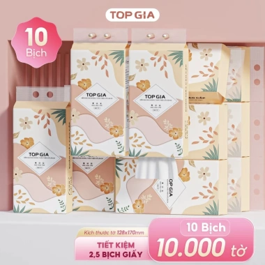Combo 6 bịch giấy vệ sinh treo tường Tiểu Hạ 1.000 tờ Tiết kiệm, chỉ 119.000 VND 10