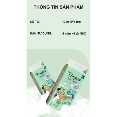 Combo 6 bịch Khăn giấy KINGESS cao cấp 1.300 tờ 5 lớp bột gỗ nguyên chất Treo tường 137k 4 Combo 6 bịch Khăn giấy KINGESS cao cấp 1.300 tờ 5 lớp bột gỗ nguyên chất Treo tường 137k 4