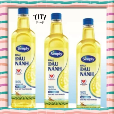 Combo 6 chai dầu ăn Simply 1L + Mezan 1L - Dầu đậu nành tốt sức khỏe, 120.000 VND