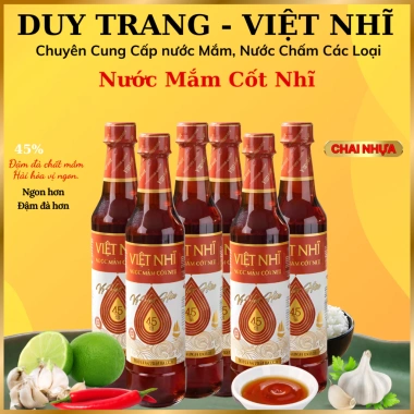 Combo 6 chai Nước Mắm Cốt Nhĩ Việt Nhĩ 45% 500ml - Đậm đà tinh hoa cá cơm, giá ưu đãi 210.000₫