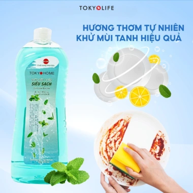 Combo 6 chai Nước rửa chén TOKYOLIFE 1.000ml Nhiều bọt Tiêu chuẩn Nhật - Đậm đặc, An toàn, Giá chỉ 149.000₫ 8