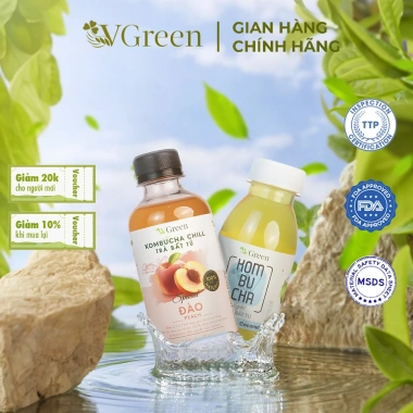 Combo 6 chai Vkomucha Chill Light mix vị 250ml - Giá chỉ 164.900 VND, tiết kiệm 46k