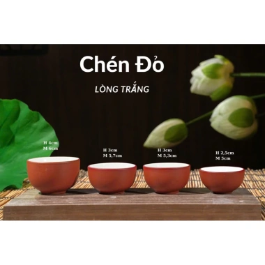 Combo 6 chén gốm tử sa Bát Tràng – Giá ưu đãi 90.000, chất cao, thiết kế tinh tế