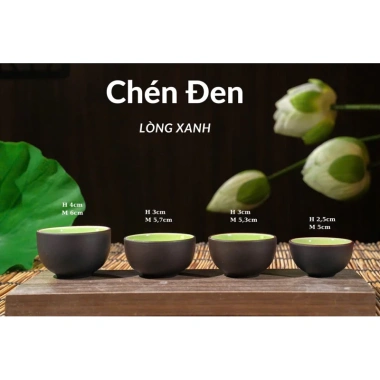 Combo 6 chén gốm tử sa Bát Tràng – Giá ưu đãi 90.000, chất cao, thiết kế tinh tế
