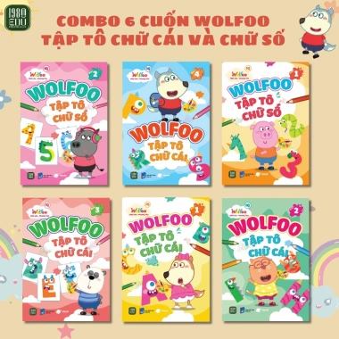 Combo 6 Cuốn Sách Wolfoo Tập Tô: Chữ Cái & Chữ Số - Giá ưu đãi 211.680đ 2