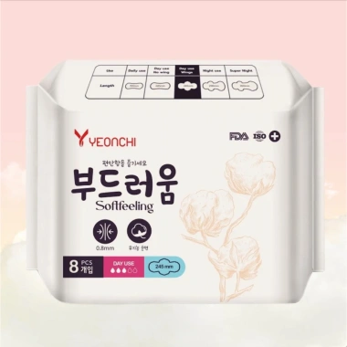 Combo 6 gói băng vệ sinh mỏng không mùi có cánh Yeonchi - Thấm hút, chỉ 29.000₫ 2
