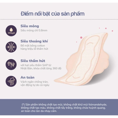 Combo 6 gói băng vệ sinh mỏng không mùi có cánh Yeonchi - Thấm hút, chỉ 29.000₫ 4