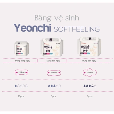 Combo 6 gói băng vệ sinh mỏng không mùi có cánh Yeonchi - Thấm hút, chỉ 29.000₫ 5