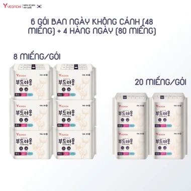 Combo 6 gói băng vệ sinh mỏng không mùi có cánh Yeonchi - Thấm hút, chỉ 29.000₫ 8