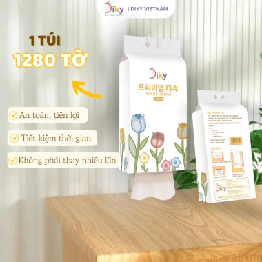 Combo 6 Gói Khăn Giấy DIKY Treo Tường 1.280 Tờ 4 Lớp Siêu Dai Không Mùi - Giá Độc Quyền 147k Giảm Sốc 2 Combo 6 Gói Khăn Giấy DIKY Treo Tường 1.280 Tờ 4 Lớp Siêu Dai Không Mùi - Giá Độc Quyền 147k Giảm Sốc 2
