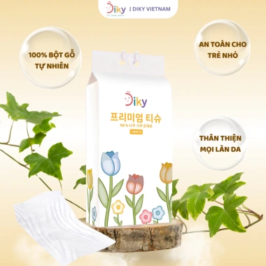 Combo 6 Gói Khăn Giấy DIKY Treo Tường 1.280 Tờ 4 Lớp Siêu Dai Không Mùi - Giá Độc Quyền 147k Giảm Sốc