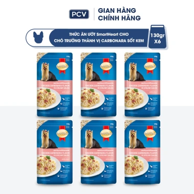 Combo 6 gói SmartHeart Pate 8 vị cho chó - Tặng nón và yếm - Chỉ 118.800₫