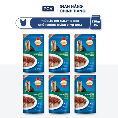Combo 6 gói SmartHeart Pate 8 vị cho chó - Tặng nón và yếm - Chỉ 118.800₫