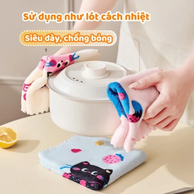 Combo 6 khăn lau bếp 30x30cm đa năng thấm nước, nhanh khô, dễ giặt 34.000₫ 4