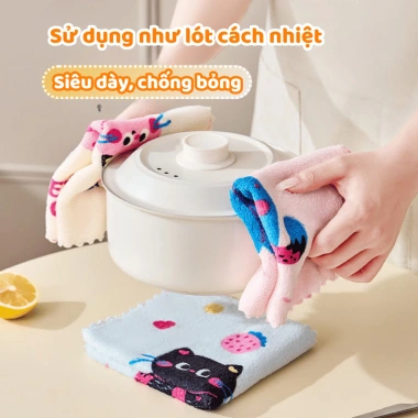 Combo 6 khăn lau bếp đa năng 30x30cm - Thấm nước, nhanh khô, dễ giặt, giá chỉ 35.000₫ 4 Combo 6 khăn lau bếp đa năng 30x30cm - Thấm nước, nhanh khô, dễ giặt, giá chỉ 35.000₫ 4
