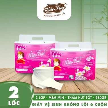 Combo 6 lốc Giấy Vệ Sinh Bảo Bảo 6 cuộn không lõi Hồng - Thấm hút tốt, 92.000 VND 3 Combo 6 lốc Giấy Vệ Sinh Bảo Bảo 6 cuộn không lõi Hồng - Thấm hút tốt, 92.000 VND 3