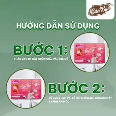 Combo 6 lốc Giấy Vệ Sinh Bảo Bảo 6 cuộn không lõi Hồng - Thấm hút tốt, 92.000 VND