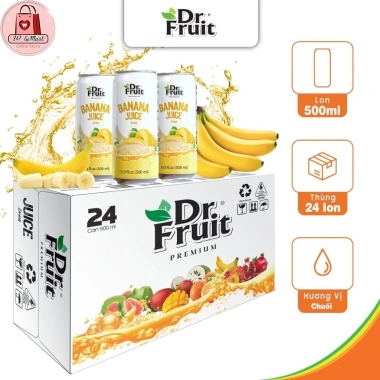 Combo 6 Lon Nước Ép Trái Cây Dr.Fruit 500ml Xoài Đào Dứa Siêu Ngon Giá 125k 3