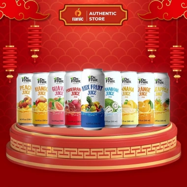 Combo 6 Lon Nước Ép Trái Cây Dr.Fruit 500ml Xoài Đào Dứa Siêu Ngon Giá 125k 9