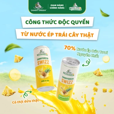 Combo 6 Lon Nước Ép Trái Cây Tươi + Trà Thanh Nhiệt Lục Vị DANNYGREEN - Giá 105.000