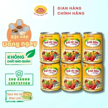 Combo 6 lon Nước Giải Khát Minh Trung - Đồ Uống Thơm Mát, Giá Ưu Đãi 102.000 VND