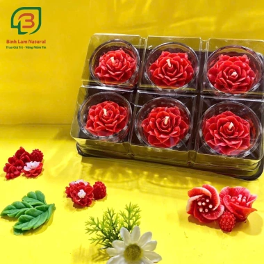 Combo 6 Ly Nến Hoa T01 Không Khói Dâng Phật Cúng Gia Tiên Mụ Ngày Rằm Tết Giá ưu đãi 143.650 VND 3