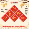 Combo 6 Mẫu V-20 - 100 Tem Tết Vinh Liên Dán Lọ Hạt, Quà Tết, Dưa Hấu, Bánh Chưng - 60.000 VNĐ