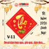 Combo 6 Mẫu V-20 - 100 Tem Tết Vinh Liên Dán Lọ Hạt, Quà Tết, Dưa Hấu, Bánh Chưng - 60.000 VNĐ 6