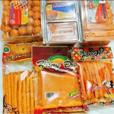 Combo 6 món ăn vặt - Bò hồ lô, Bò quẩy, Bò 3 ngăn, Đuôi bò, Hằng đại - 135k