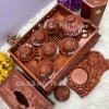 Combo 6 món đồ gỗ mỹ nghệ mini Song Long: ấm chén, khay trà hương đỏ, hộp giấy, lọ tăm - Giá ưu đãi 630.000₫ 3