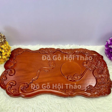 Combo 6 món đồ gỗ mỹ nghệ mini Song Long: ấm chén, khay trà hương đỏ, hộp giấy, lọ tăm - Giá ưu đãi 630.000₫ 9
