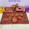 Combo 6 món đồ gỗ mỹ nghệ mini Song Long: ấm chén, khay trà hương đỏ, hộp giấy, lọ tăm - Giá ưu đãi 630.000₫ 10