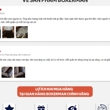 Combo 6 Quần Lót Nam Boxer Thun Lạnh Profit - Cao Cấp, Thoáng Khí, BOXERMAN, 639.000₫ 4