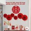 Combo 6 quạt giấy đỏ - Trang trí Tết, giỏ quà, lẵng hoa khai trương, chỉ 22.000đ 4