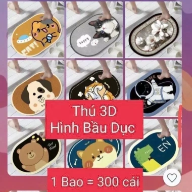 Combo 6 tấm thảm lót sàn 3D cao cấp đế chống trượt 40x60 cm - Giá chỉ 89.000₫ 4