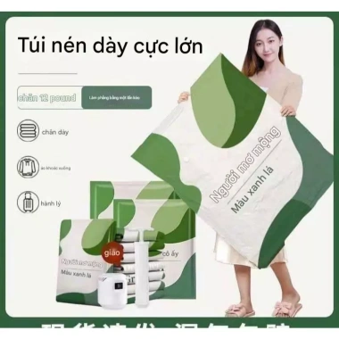 Combo 6 túi hút chân không HomeLux Dreamer Green - Tiết kiệm không gian cho quần áo, chăn màn, giá chỉ 137.520₫