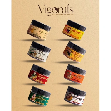 Combo 6 vị Hạt điều rang VIGONUTS thơm ngậy, giòn rụm Hũ 150g, giảm giá 407.999₫
