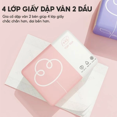Combo 60 Gói Giấy Ăn Top Gia 3 Màu + Gấu Trúc 300 Tờ 4 Lớp Cao Cấp - Giá ưu đãi 142k 4