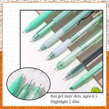 Combo 7 bút Moka B98 - Ngòi bút gel, highlight, thiết kế đa dạng, giá chỉ 50.600đ 3