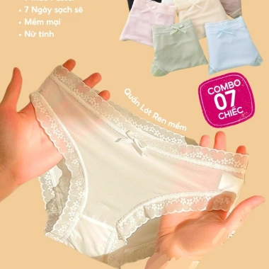 Combo 7 Quần Lót Nữ Undercool Ren Phối Nơ Cao Cấp - Sexy, Giá Ưu Đãi 169k