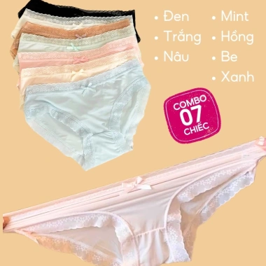 Combo 7 Quần Lót Nữ Undercool Ren Phối Nơ Cao Cấp - Sexy, Giá Ưu Đãi 169k 3 Combo 7 Quần Lót Nữ Undercool Ren Phối Nơ Cao Cấp - Sexy, Giá Ưu Đãi 169k 3