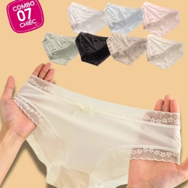 Combo 7 Quần Lót Nữ Undercool Ren Phối Nơ Cao Cấp - Sexy, Giá Ưu Đãi 169k