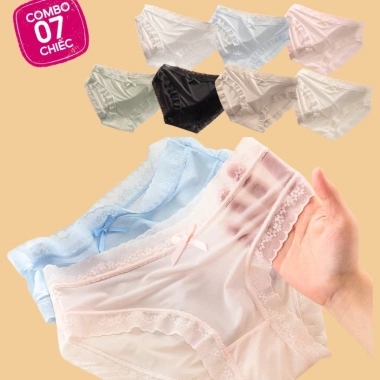 Combo 7 Quần Lót Nữ Undercool Ren Phối Nơ Cao Cấp - Sexy, Giá Ưu Đãi 169k
