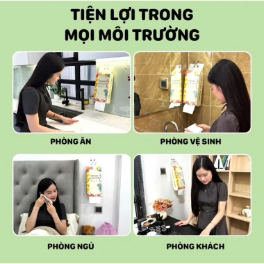 Combo 8 Bịch Khăn Giấy Cỡ Đại Rút Đa Sắc Cao Cấp Treo Tường Tiện Lợi Tặng 3 Móc Treo