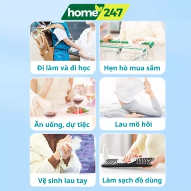 Combo 8 Gói 64 Tờ Khăn Giấy Ướt Mini Bỏ Túi Đa Năng - Tiện Lợi Vệ Sinh Cá Nhân, Giá Ưu Đãi Chỉ 9.9k VND 5