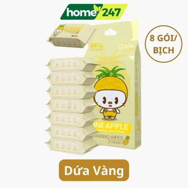 Combo 8 Gói 64 Tờ Khăn Giấy Ướt Mini Bỏ Túi Đa Năng - Tiện Lợi Vệ Sinh Cá Nhân, Giá Ưu Đãi Chỉ 9.9k VND 9